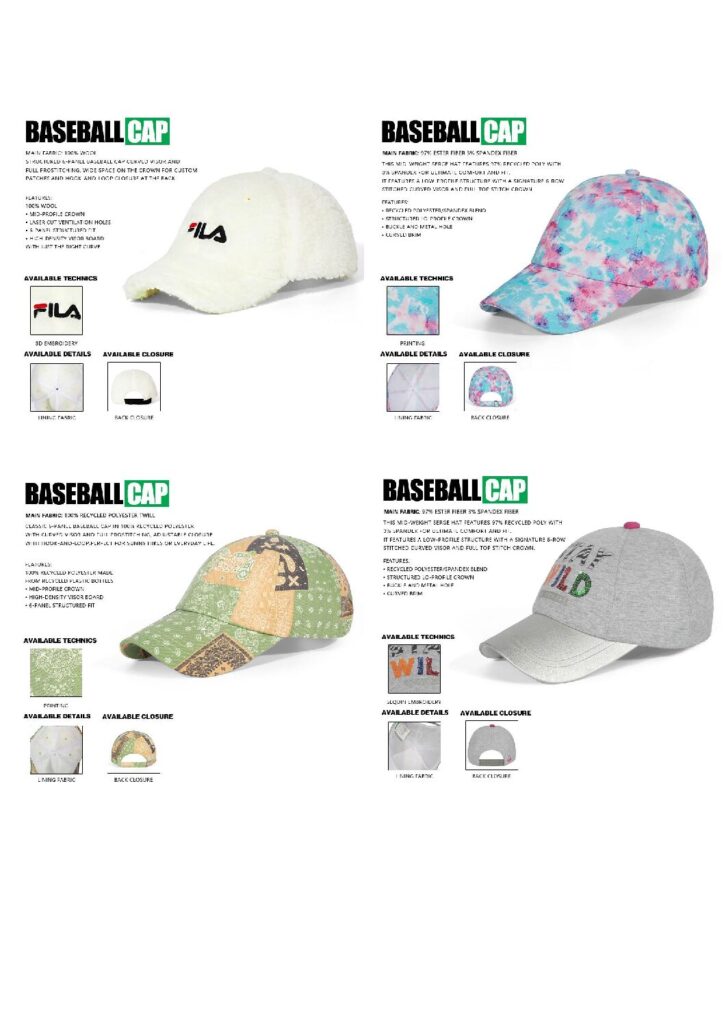 Baseball Caps Catalog