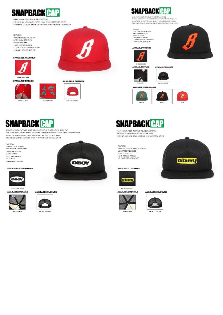 Snapback Caps Catalog